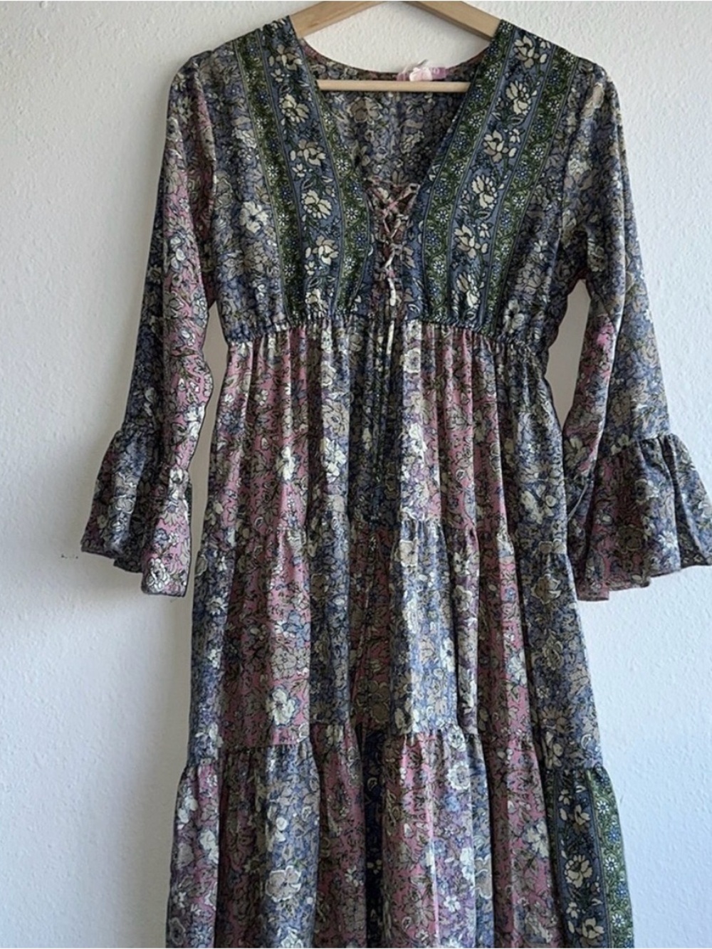 Anthropologie Boemo Floral Tiered Midi Boho Dress Sz. S - Picture 6 of 6